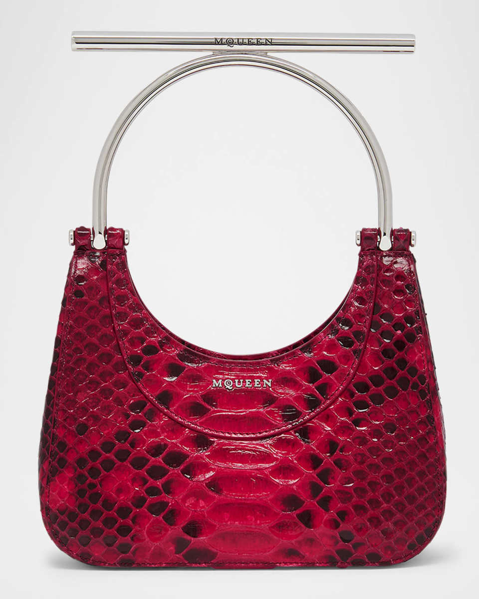 Mini T-Bar Python Top-Handle Bag